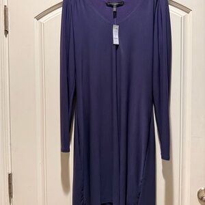 White House Black Market Deep Purple Long Sleeve Dress
